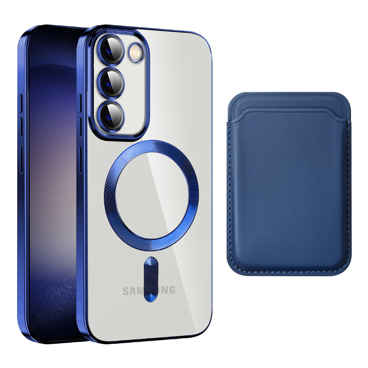 For Samsung Galaxy S23 TPU PC Clear Phone Case Magnetic Phone Cover with Card Holder For Samsung Galaxy S23 TPU PC Clear Phone Case Magnetic Phone Cover with Card Holder